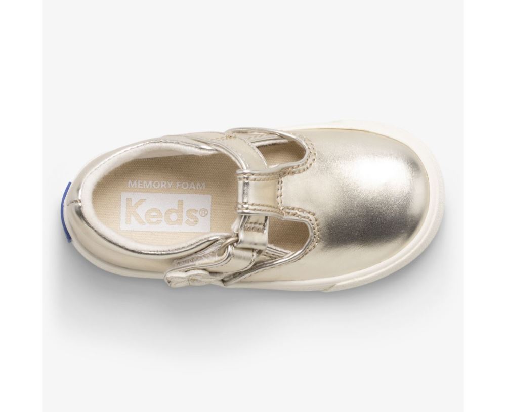 Big Kid Daphne Sneaker Champagne Metallic 5e8E32u9