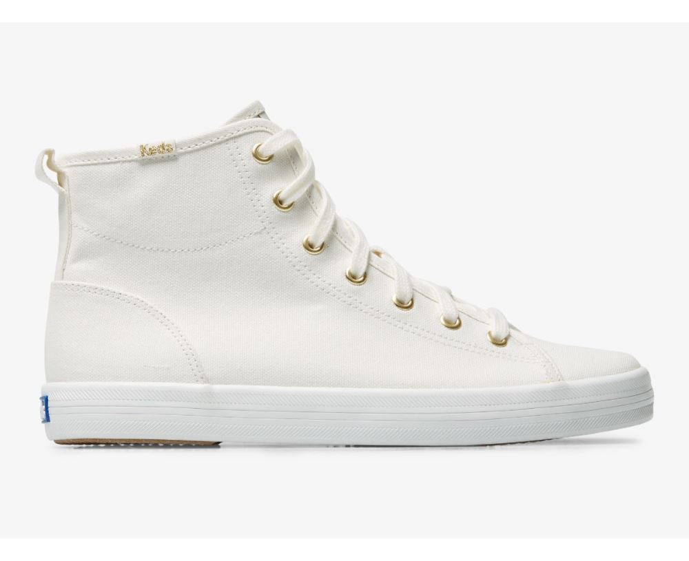 Women Kickstart Hi Canvas Sneaker White DTsVSzaR