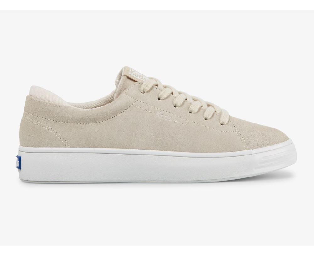 Women Alley Suede Sneaker Off White OZ5259Kf