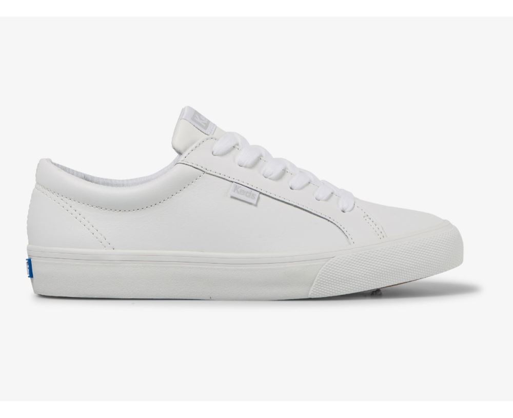 Women Jump Kick Leather Sneaker White White auBdGZAb