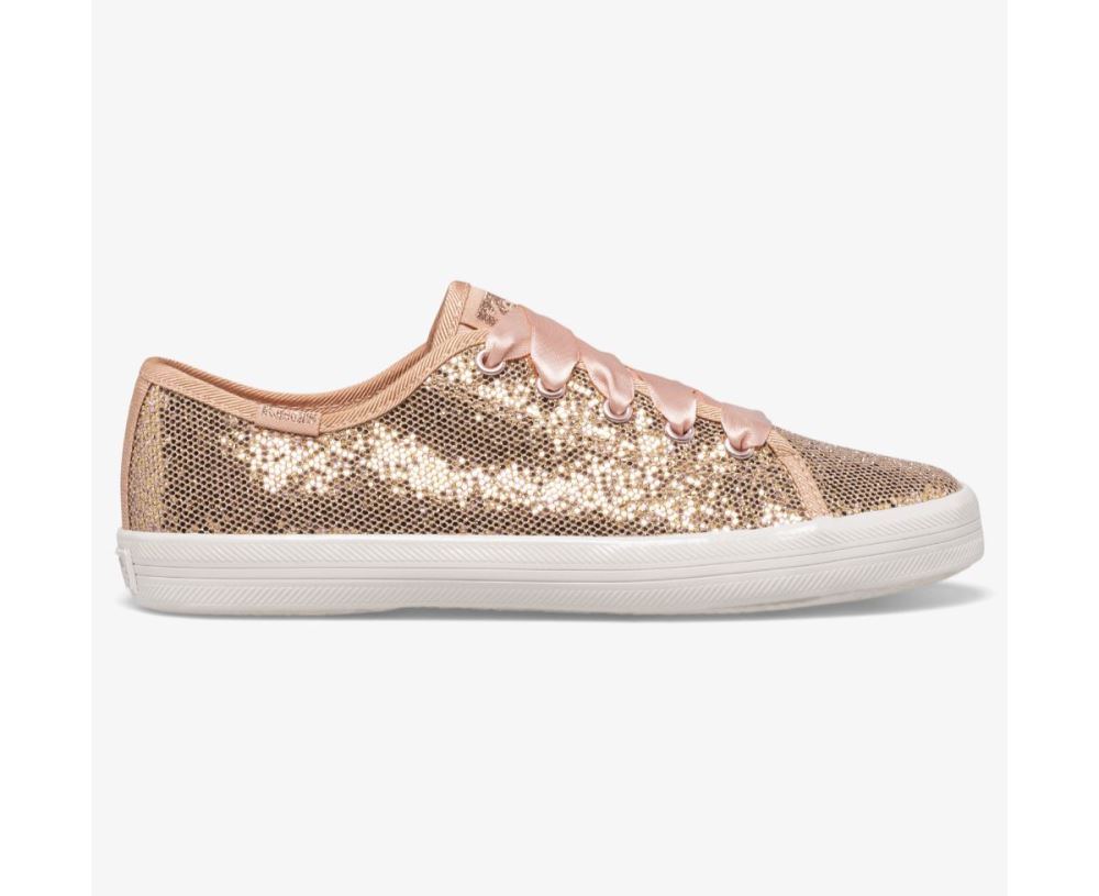 Big Kid Kickstart Celebrations Sneaker Rose Gold sparkle gabrBMBe