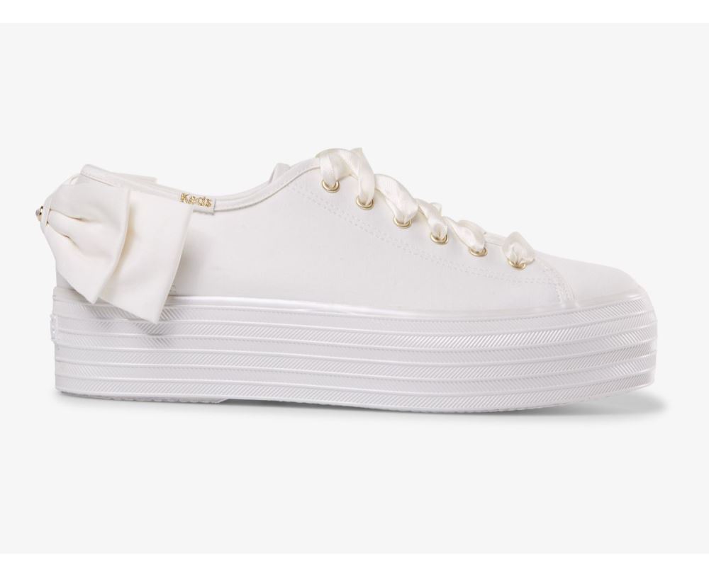 Women Triple Up Bow Sneaker Off White qYoWedNq