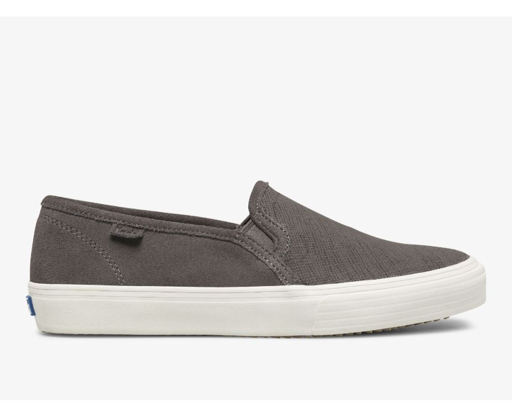 Women Double Decker Suede Slip On Sneaker Smoke tBK9jkAv