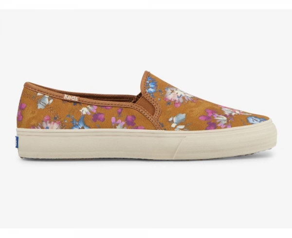 Women Double Decker Midnight Blooms Slip On Sneaker Tan vSHf8PZZ