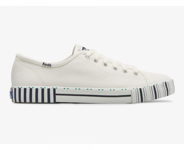 Women Kickstart Tennis Stripe White Navy KjTFnZMh