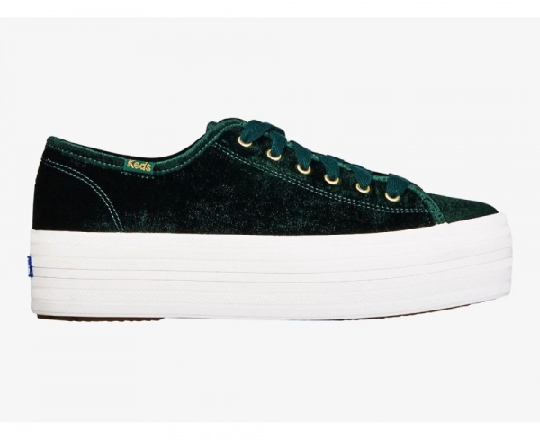 Women Triple Up Velvet Sneaker Dark Green AwYvnOEQ