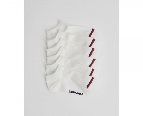 Big Kid Kids 6 PK Low Show Socks White wurwX8CU